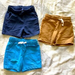 Cat & Jack Kids Shorts Bundle size 18 months- Navy, Brown, Blue